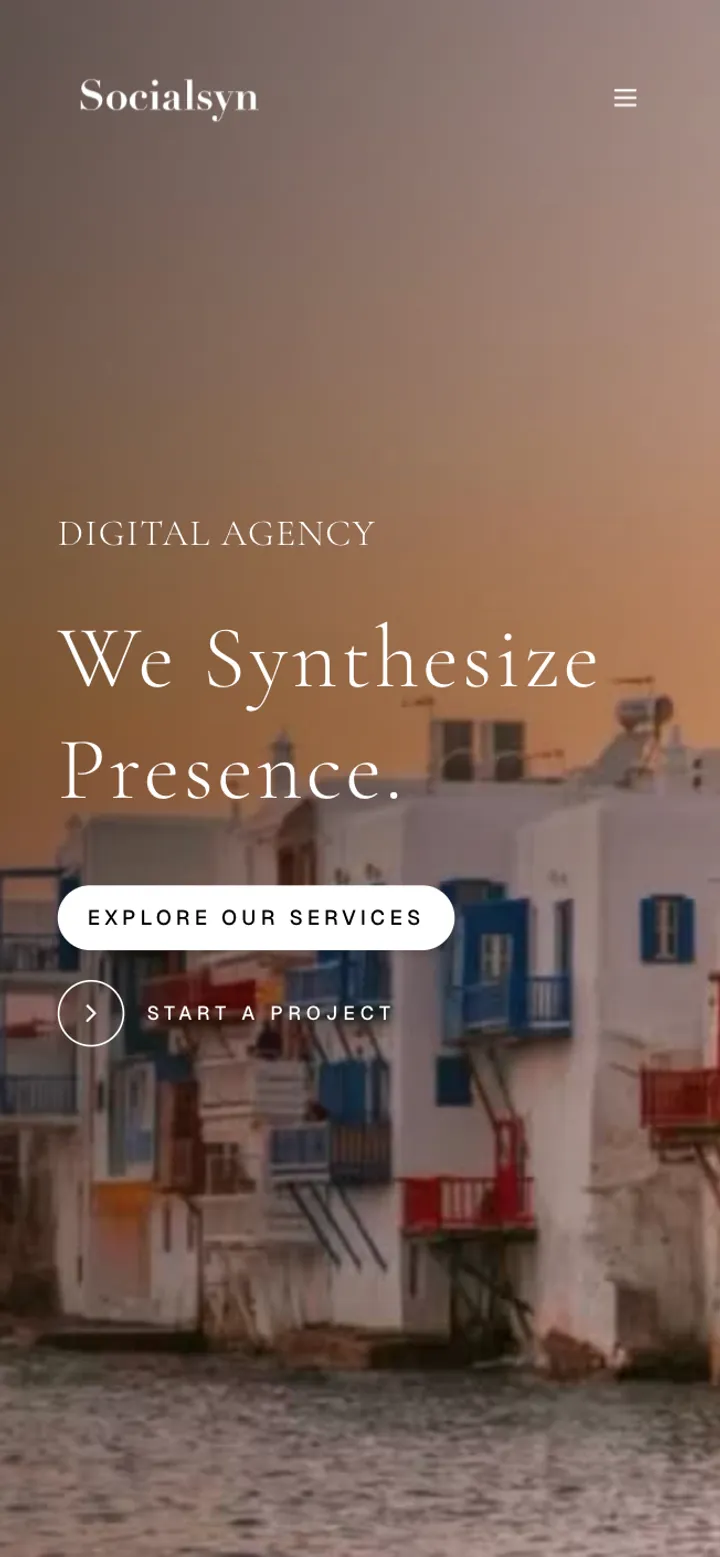 Socialsyn website on mobile